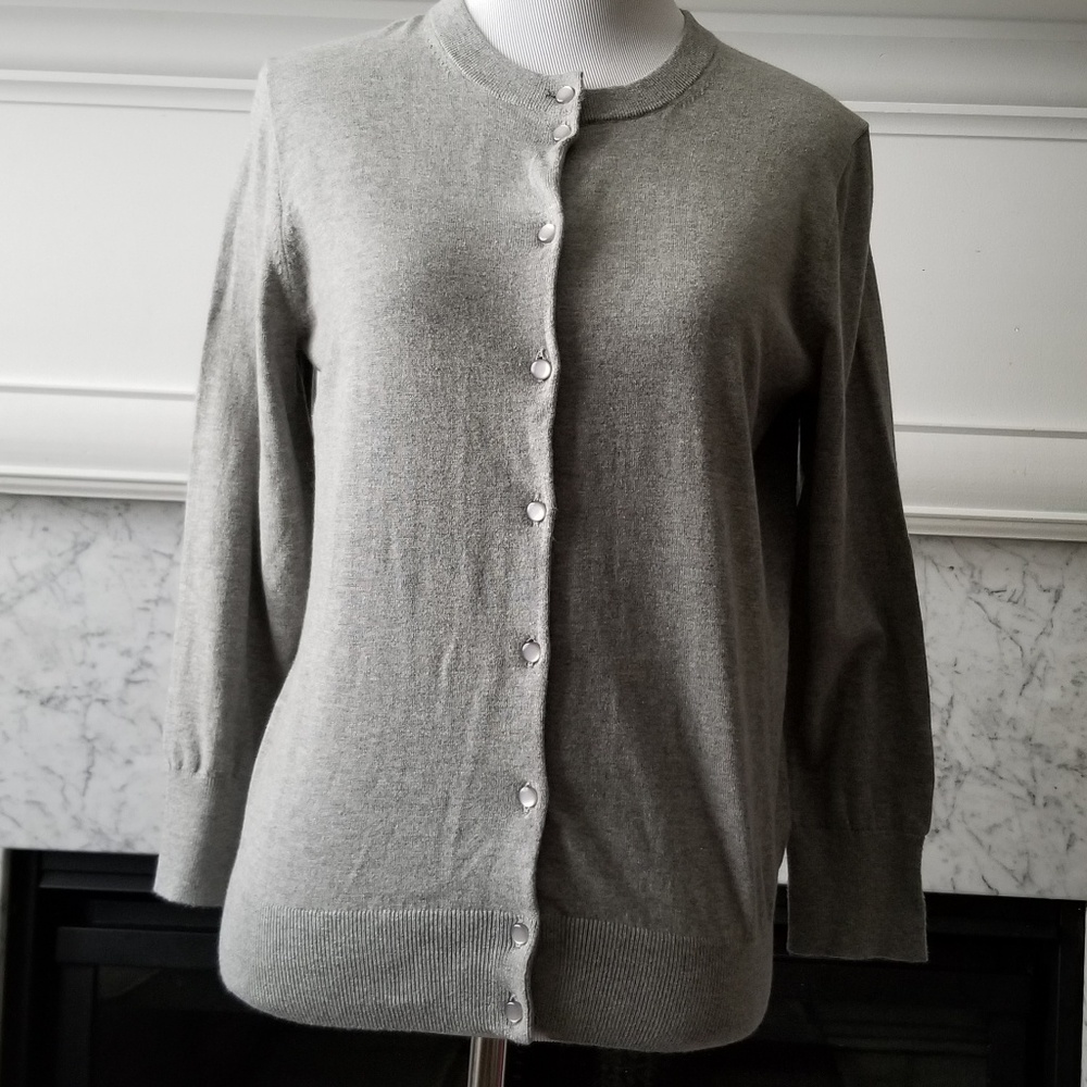J Crew  Grey Claire Cardigan M
